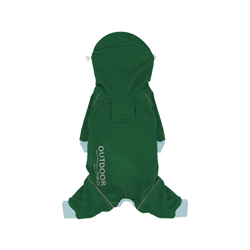 Dog Raincoat Outdoor Four-Legged Jacket